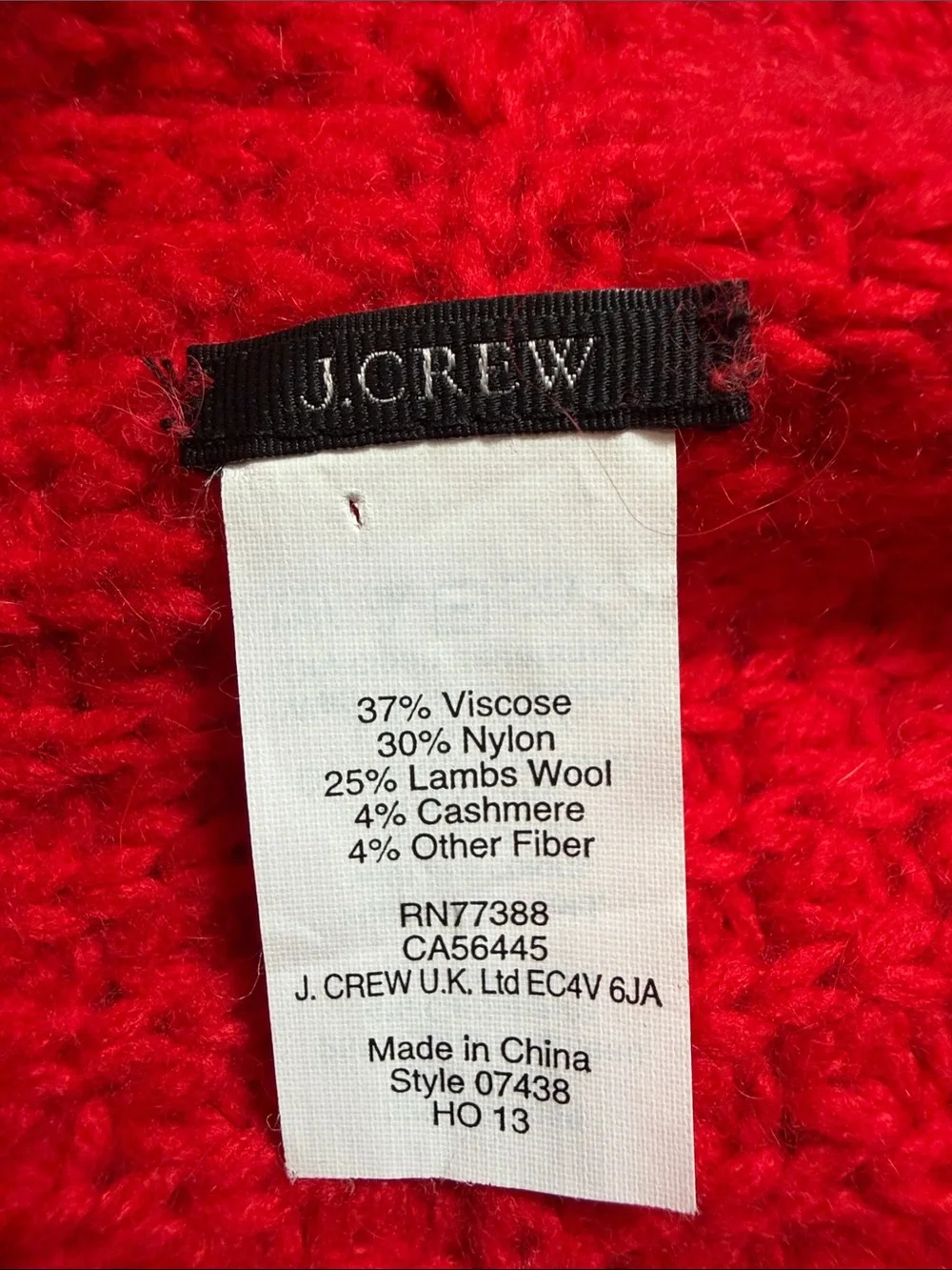 J. Crew Lambs Wool Cashmere Blend Wide Wrap Winter Infinity Scarf